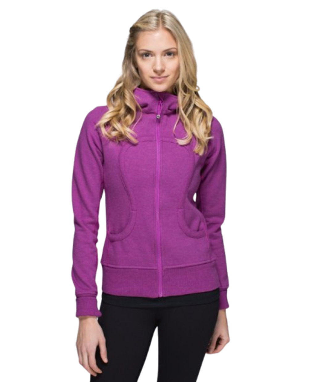 Lululemon Size 10 Scuba Full Zip Hoodie III Terry Heathered Regal Plum